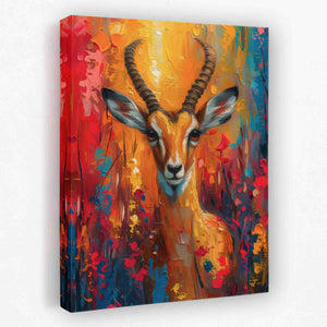 Floral Antelope - Luxury Wall Art