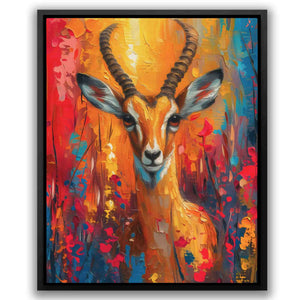 Floral Antelope - Luxury Wall Art