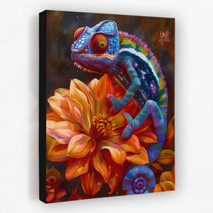 Floral Chameleon - Luxury Wall Art