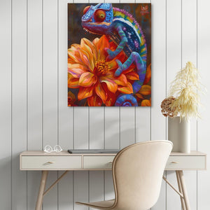 Floral Chameleon - Luxury Wall Art