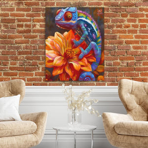 Floral Chameleon - Luxury Wall Art