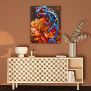 Floral Chameleon - Luxury Wall Art