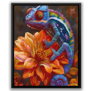 Floral Chameleon - Luxury Wall Art