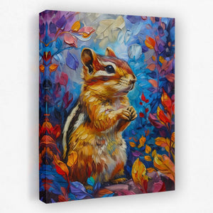 Floral Chipmunk - Luxury Wall Art