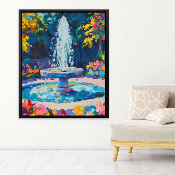 Floral Fountain in a room