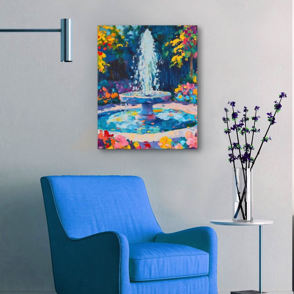 Floral Fountain - Luxury Wall Art