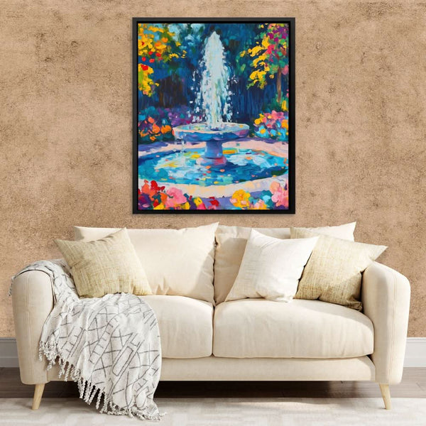 Floral Fountain in a room