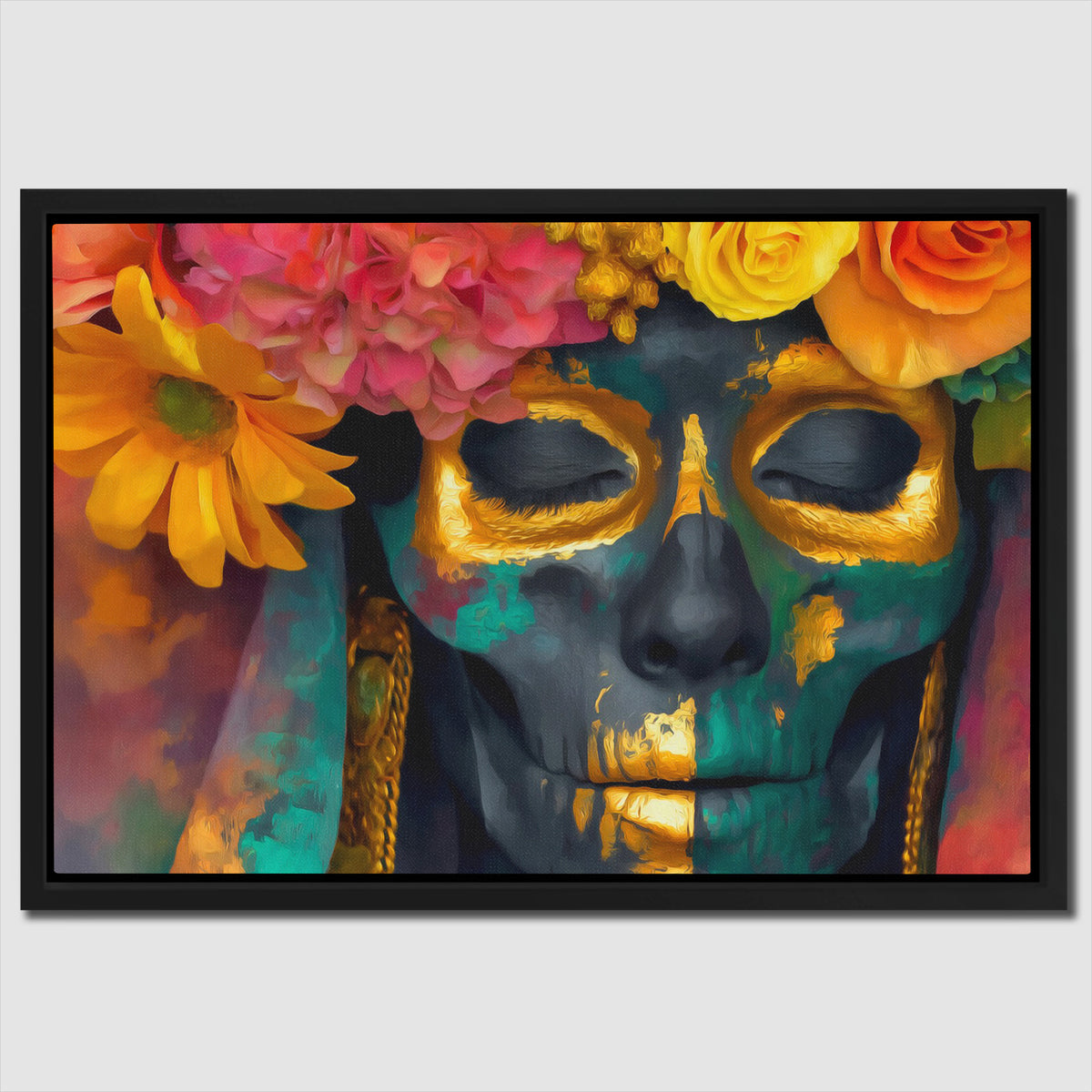 Floral Skull Celebration - Luxury Wall Art