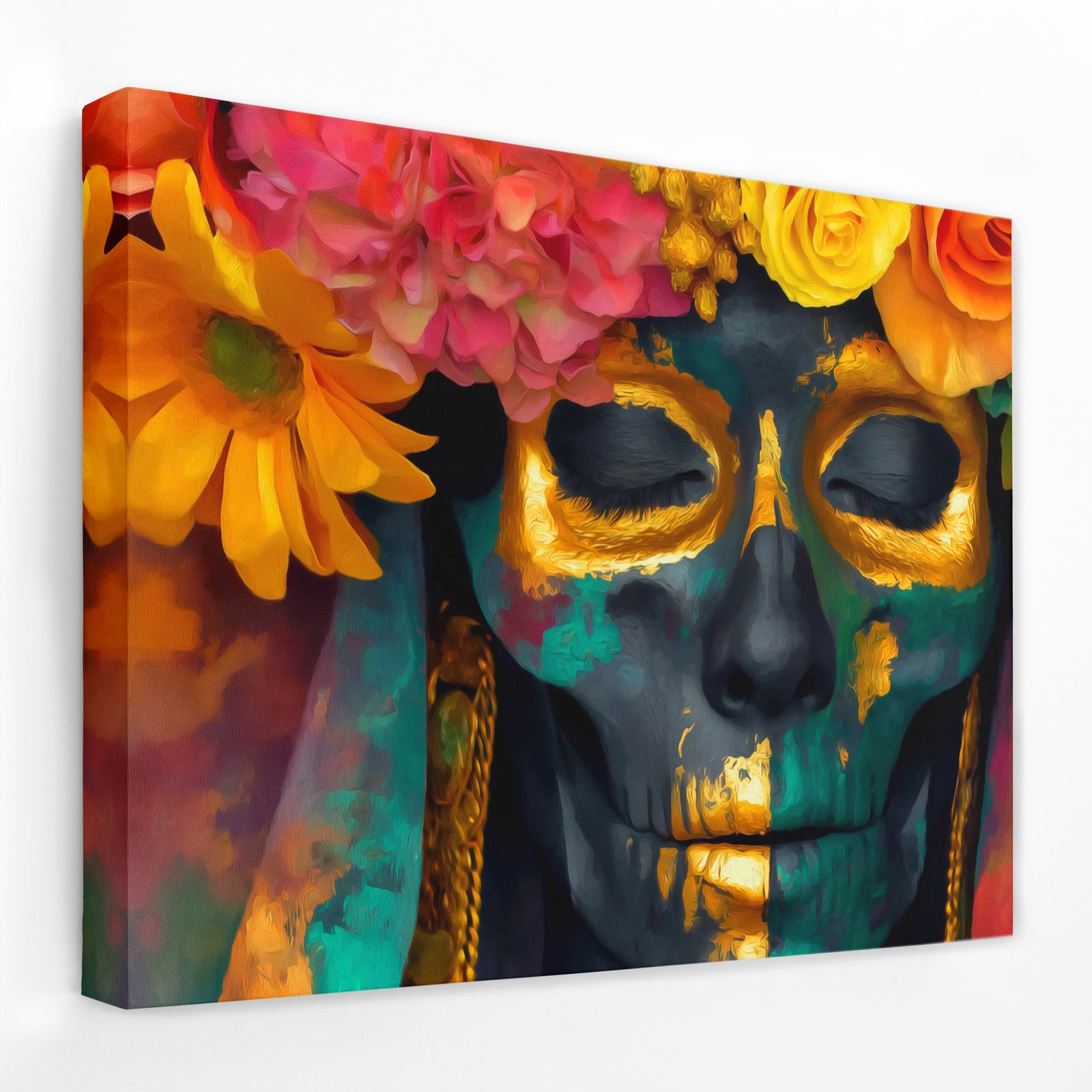Floral Skull Celebration - Luxury Wall Art