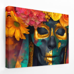 Floral Skull Celebration - Luxury Wall Art