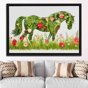 Floral Steed - Luxury Wall Art