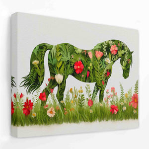 Floral Steed - Luxury Wall Art