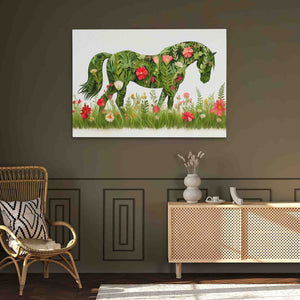 Floral Steed - Luxury Wall Art