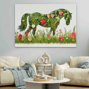 Floral Steed - Luxury Wall Art