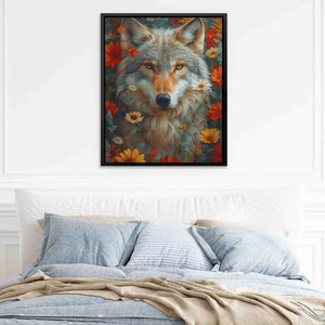 Floral Wolf - Luxury Wall Art