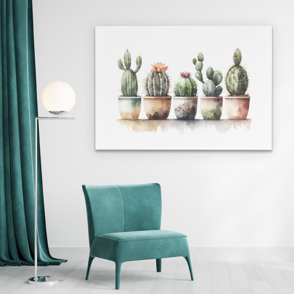 Flowering Cacti - Framed Art Print