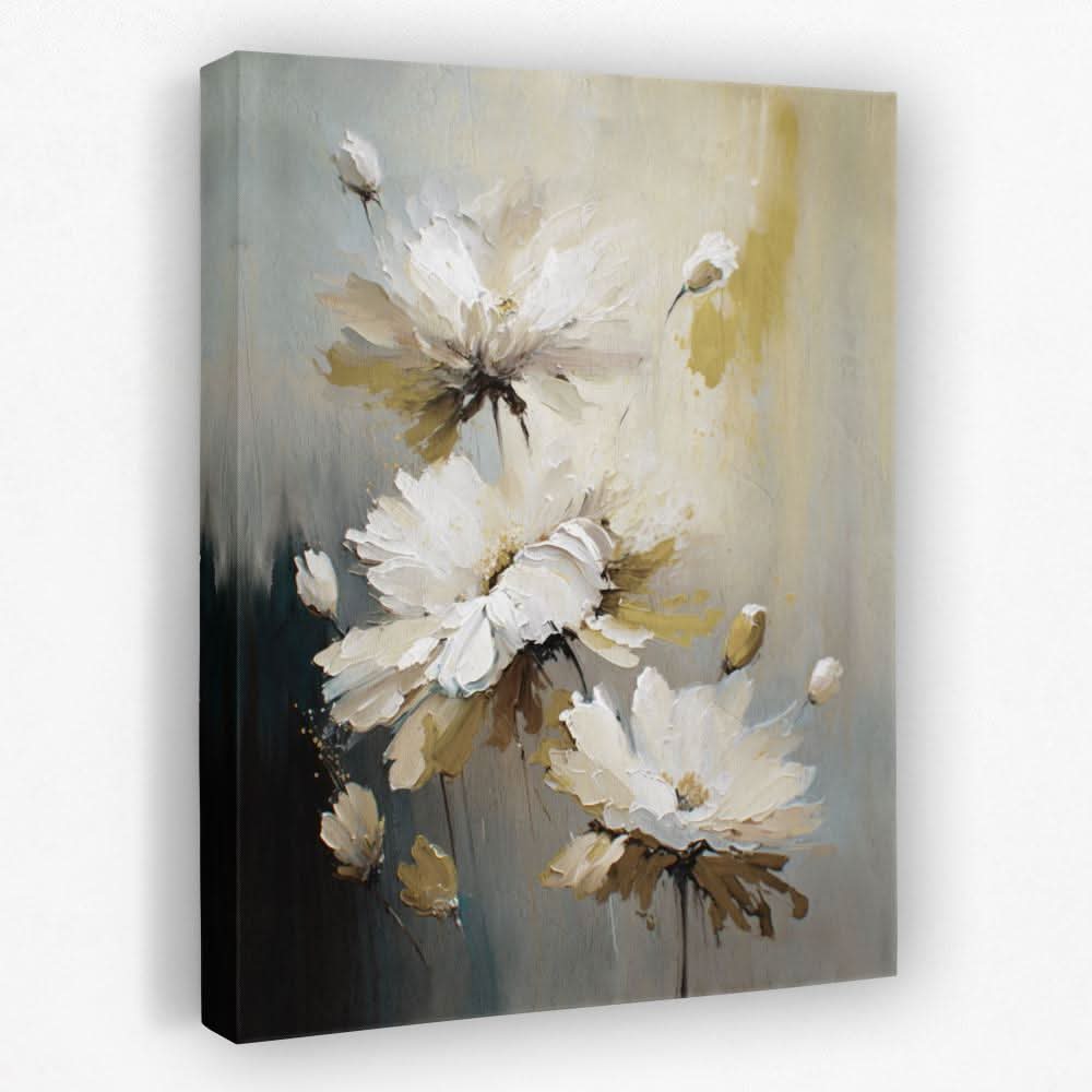 Flowing Floral Abstract - Floral Canvas Wall Art
