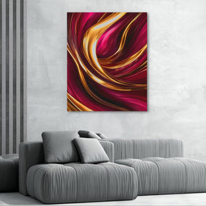 Flowing Gold and Pink - Luxury Wall Art