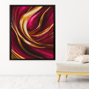 Flowing Gold and Pink - Luxury Wall Art
