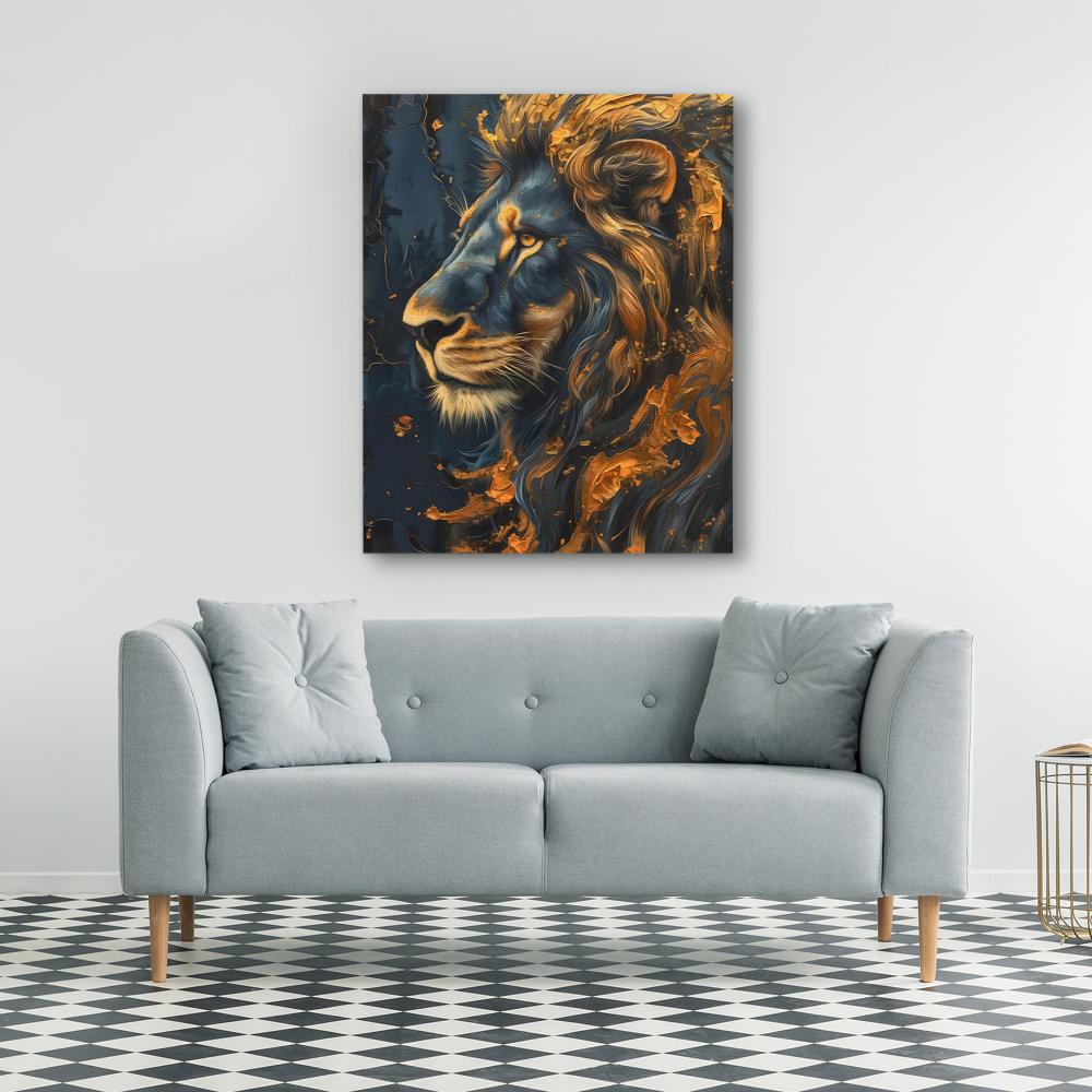 Flowing Gold Mane - Luxury Wall Art