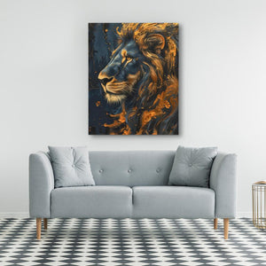 Flowing Gold Mane - Luxury Wall Art