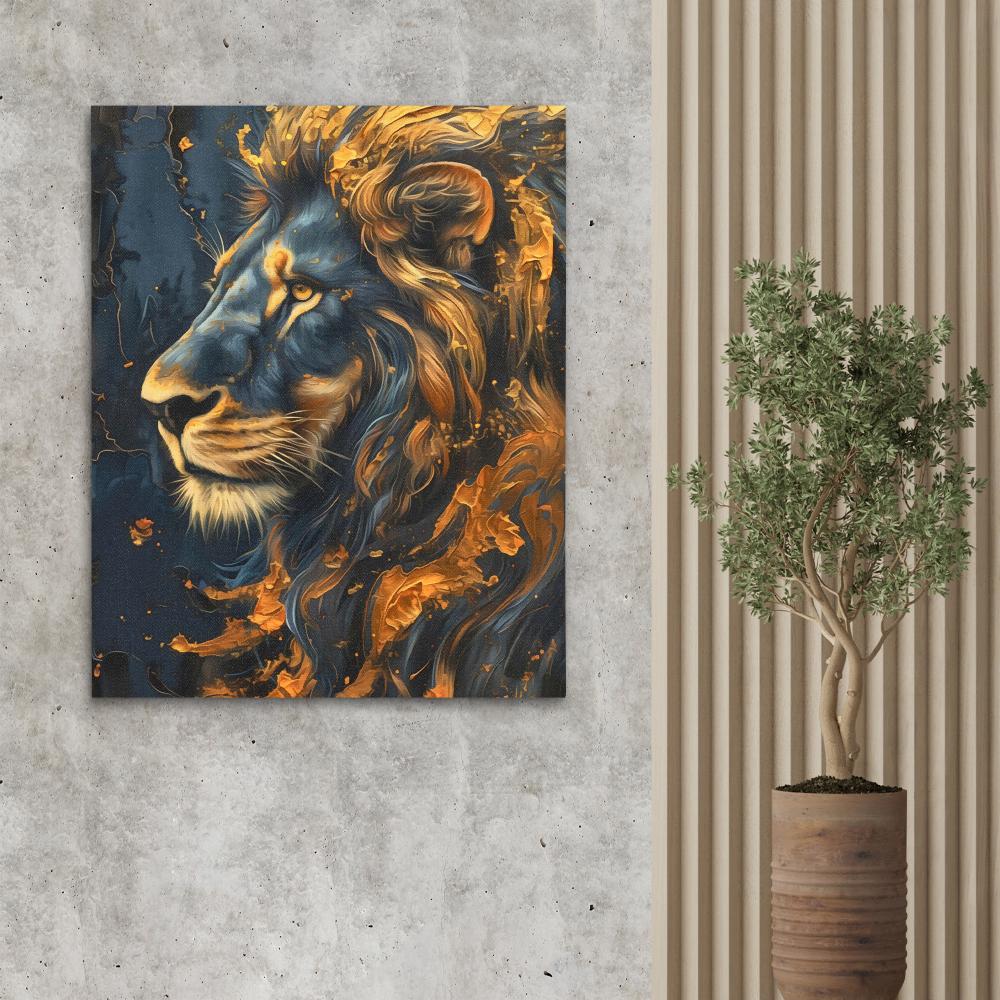 Flowing Gold Mane - Luxury Wall Art