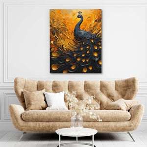 Flowing peacock - Luxury Wall Art