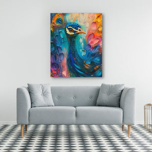 Flowing Rainbow Peacock - Luxury Wall Art