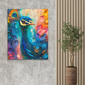 Flowing Rainbow Peacock - Luxury Wall Art