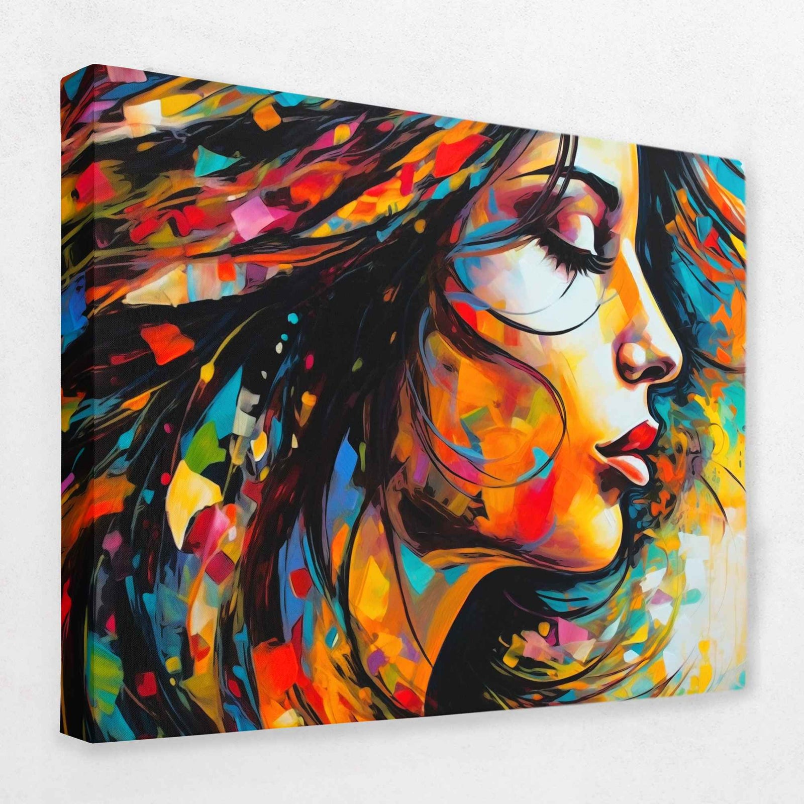 Flowing Thoughts - Female Canvas Wall Art