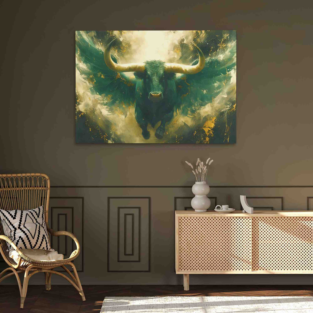 Flying Bull - Luxury Wall Art
