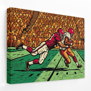 Football Players Collide — Football Players Collide Landscape   Side View   Mirror Wrap 78
