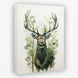 Forest Green Deer - Luxury Wall Art