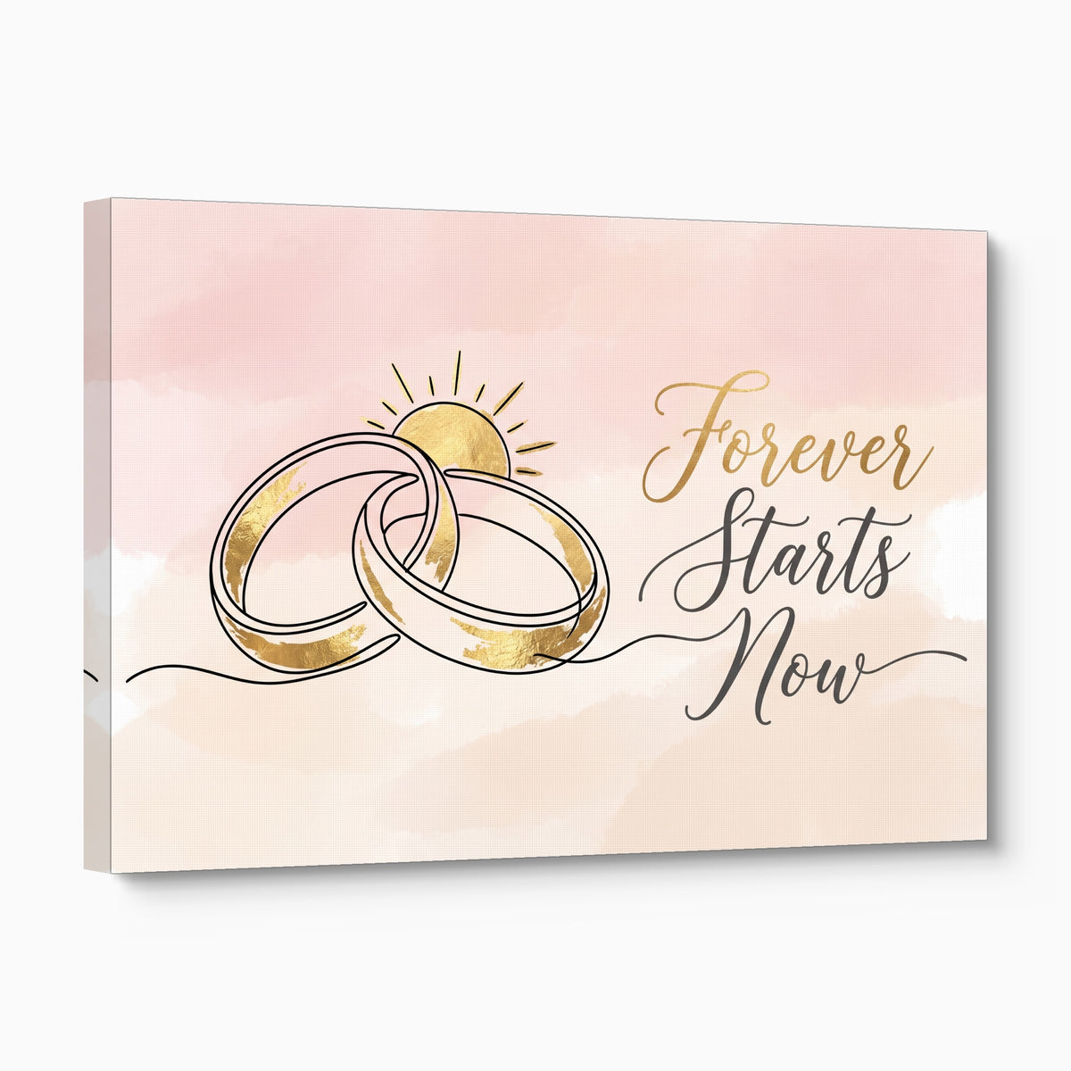 Forever Starts Now Rings — forever starts now rings angled flush print