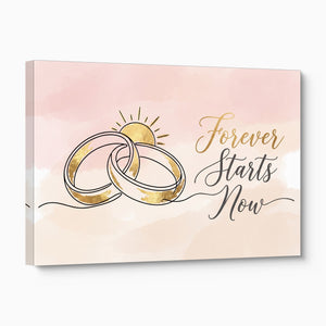 Forever Starts Now Rings — forever starts now rings angled flush print
