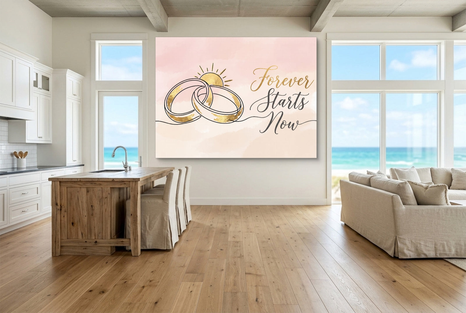 Forever Starts Now Rings — forever starts now rings white studio framed black