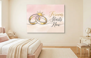 Forever Starts Now Rings — forever starts now rings pastel feminine bedroom 1land flush print