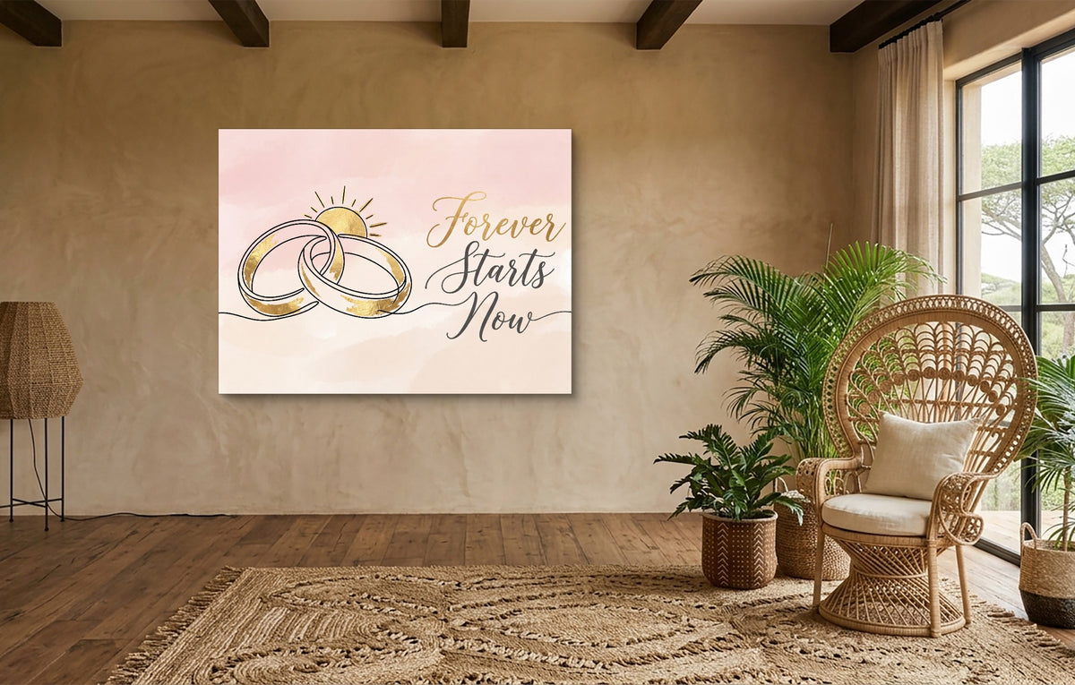 Forever Starts Now Rings — forever starts now rings safari rattan sunroom 1land flush print