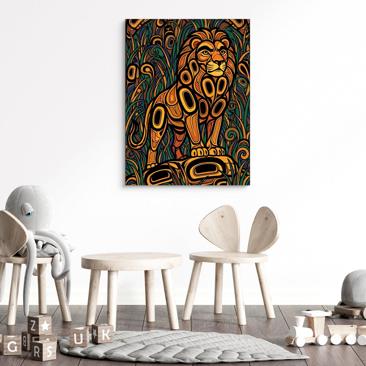 Formline Lion - Luxury Wall Art