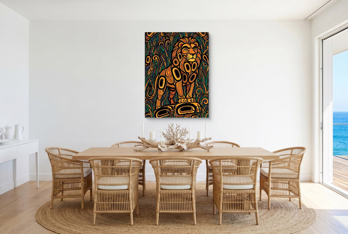 Formline Lion - Luxury Wall Art