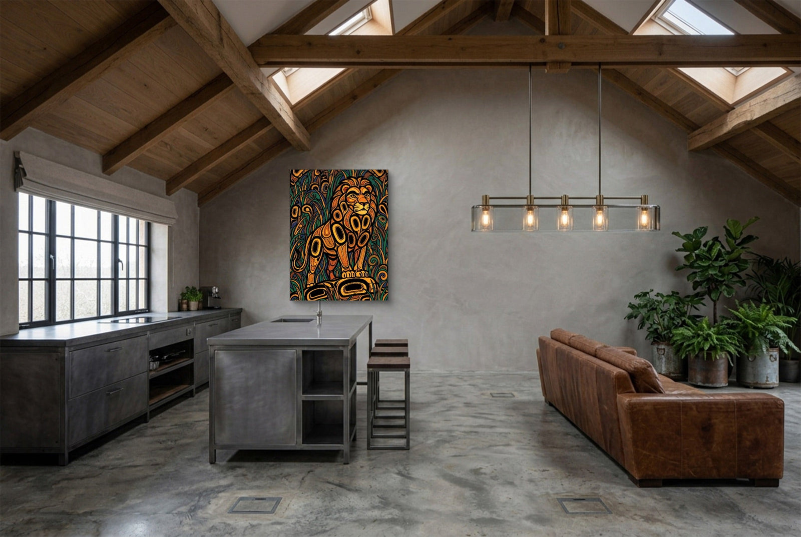 Formline Lion - Luxury Wall Art