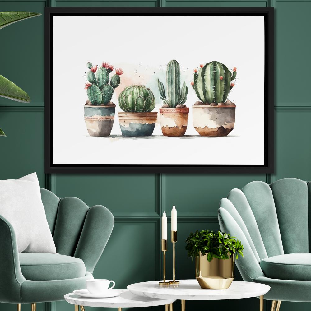 Four Cactus Plants - Luxury Wall Art