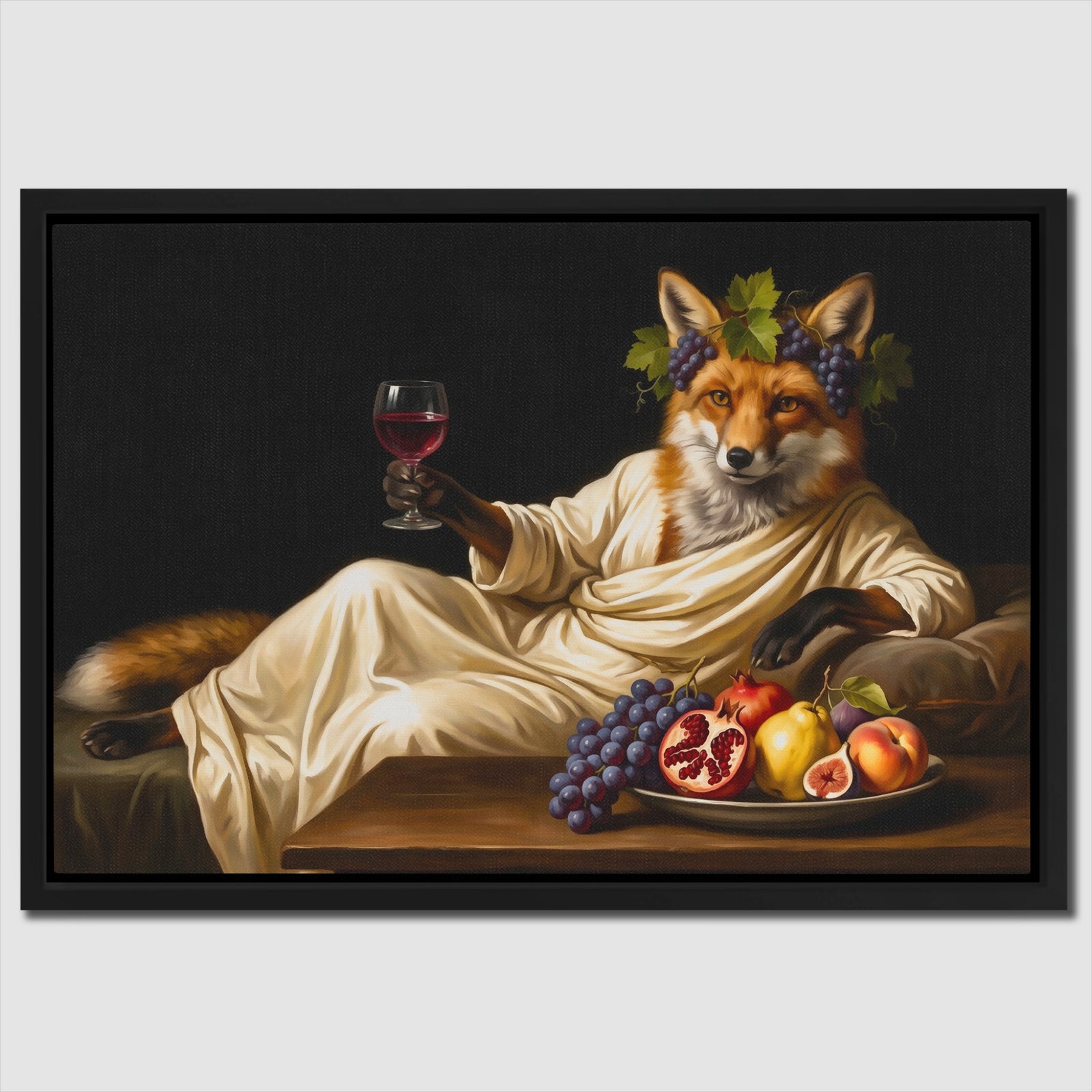 Fox Bacchus Repose canvas wall art