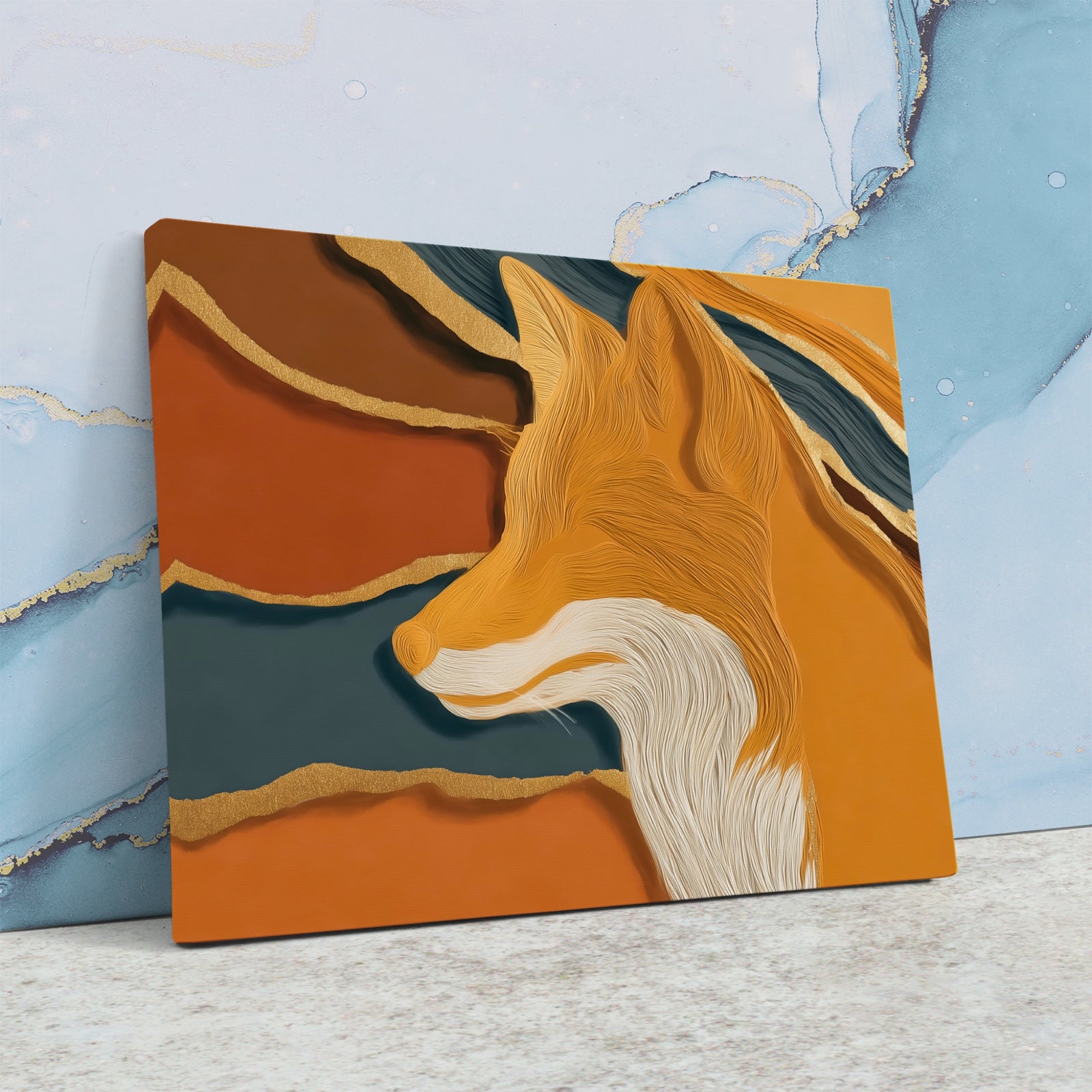 Fox Color Field canvas wall art