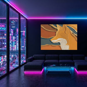 Fox Color Field — Fox Color Field Blue Pink Neon Room Land 72