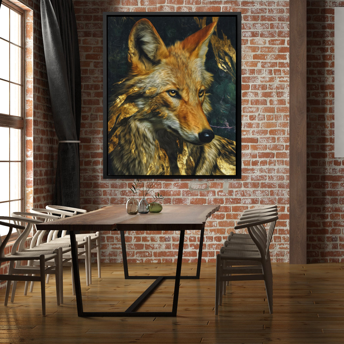 Fox Ember Shadows - Luxury Wall Art