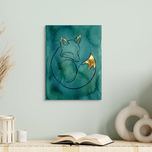 Fox Golden Curled — fox golden curled sq book table 1port flush print