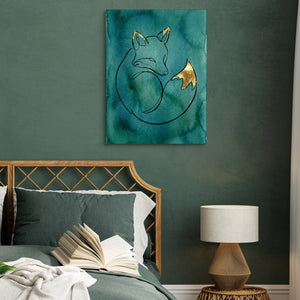 Fox Golden Curled — fox golden curled sq green bed 1port flush print
