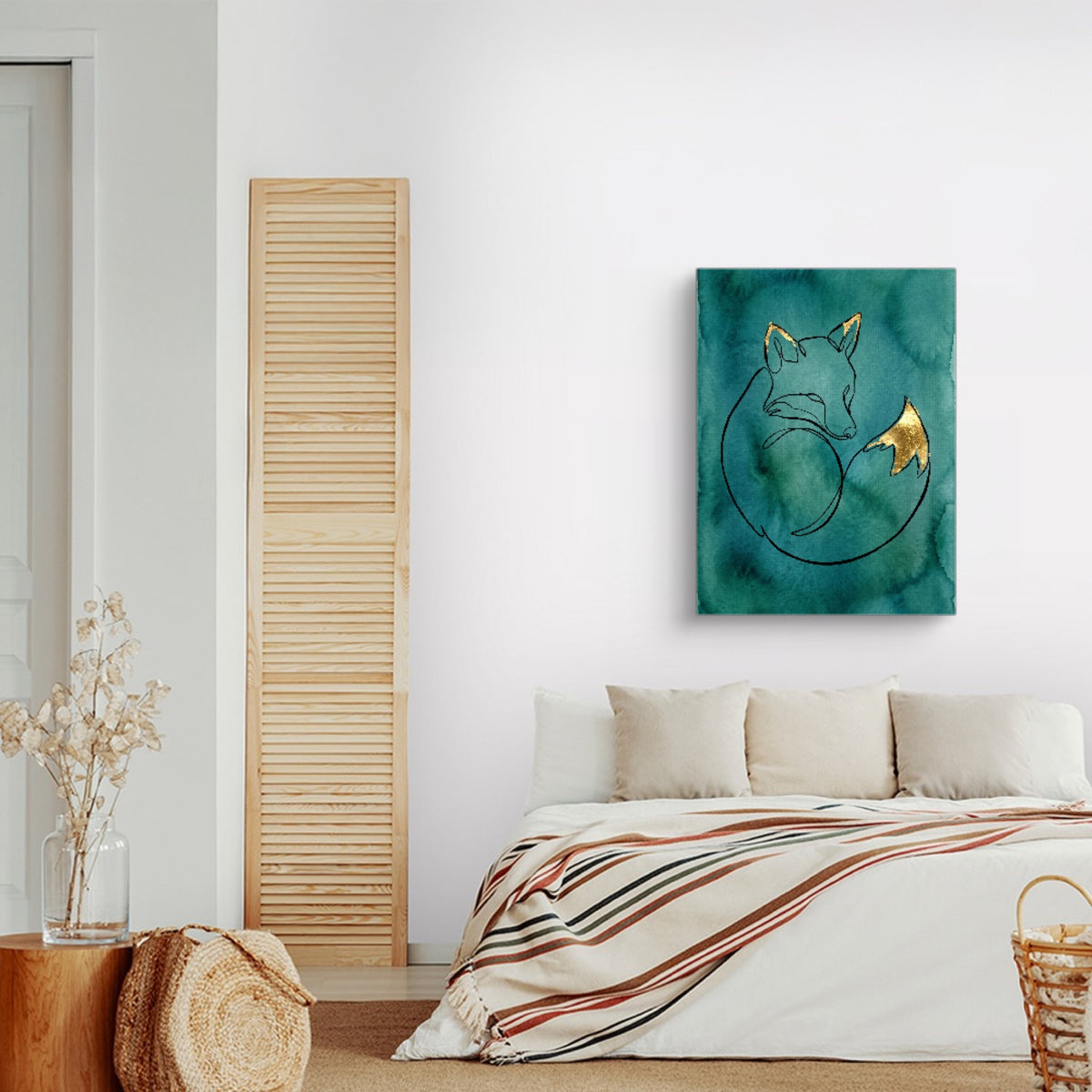 Fox Golden Curled — fox golden curled sq land nice bedroom 1port flush print