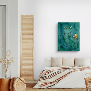 Fox Golden Curled — fox golden curled sq land nice bedroom 1port flush print